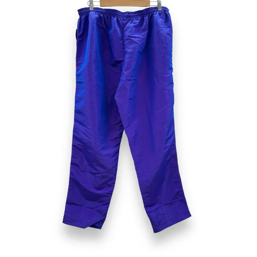 Vintage Harley Davidson Purple Jacket &‎ Pants Nylon Track Set Sz 2XL